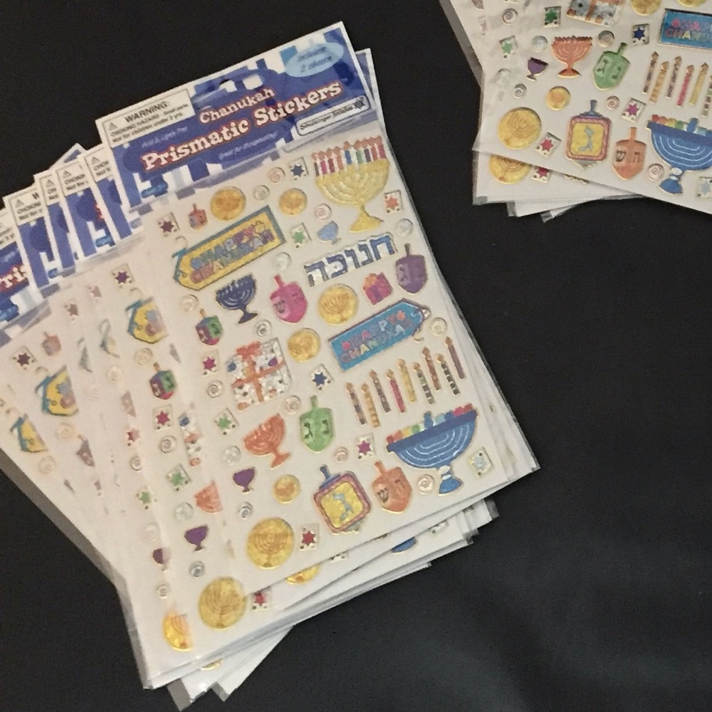 Hanukah Prismatic Stickers 10 packages NWT